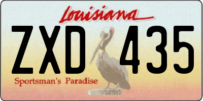 LA license plate ZXD435