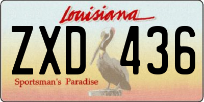 LA license plate ZXD436