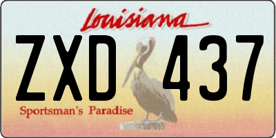 LA license plate ZXD437