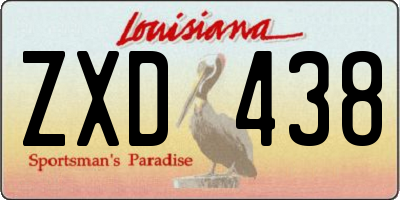 LA license plate ZXD438