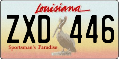 LA license plate ZXD446