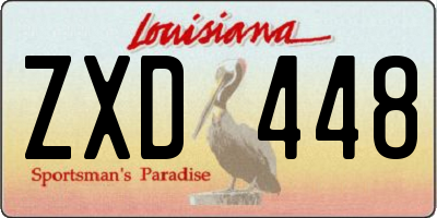 LA license plate ZXD448