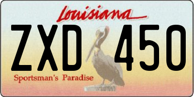 LA license plate ZXD450