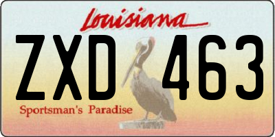 LA license plate ZXD463