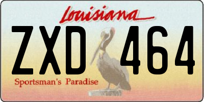 LA license plate ZXD464