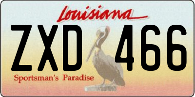 LA license plate ZXD466