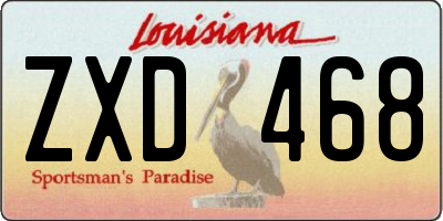 LA license plate ZXD468