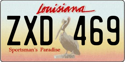 LA license plate ZXD469