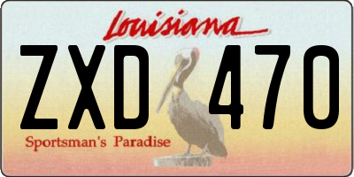 LA license plate ZXD470