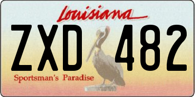 LA license plate ZXD482