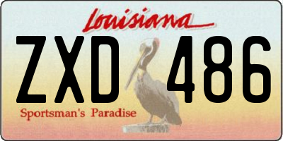 LA license plate ZXD486