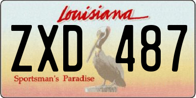 LA license plate ZXD487