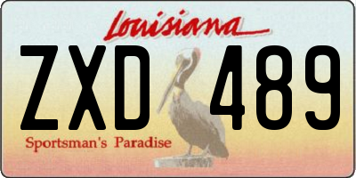 LA license plate ZXD489