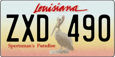 LA license plate ZXD490