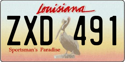 LA license plate ZXD491