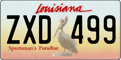 LA license plate ZXD499