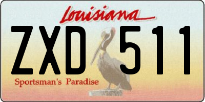 LA license plate ZXD511