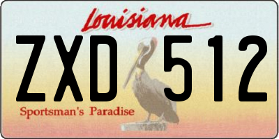 LA license plate ZXD512