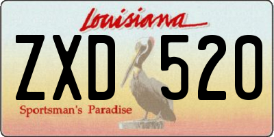 LA license plate ZXD520