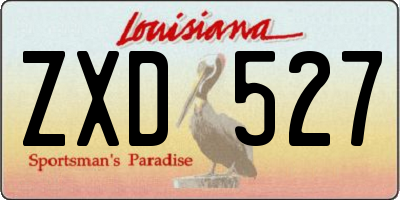 LA license plate ZXD527