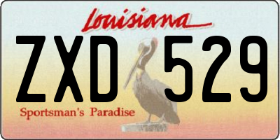 LA license plate ZXD529