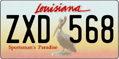 LA license plate ZXD568