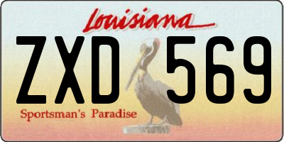 LA license plate ZXD569