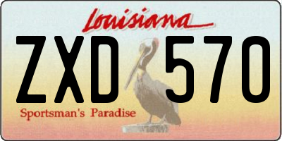 LA license plate ZXD570