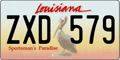 LA license plate ZXD579