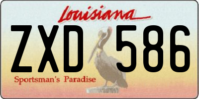 LA license plate ZXD586