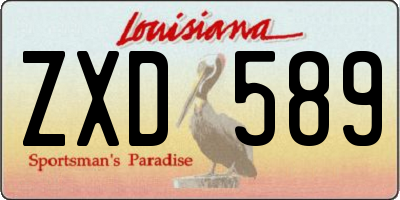 LA license plate ZXD589