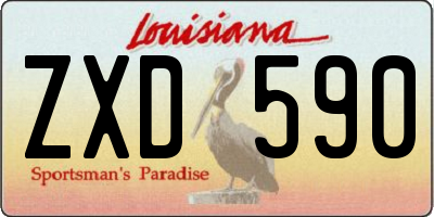 LA license plate ZXD590