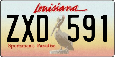 LA license plate ZXD591