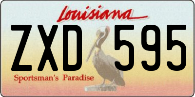 LA license plate ZXD595