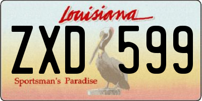 LA license plate ZXD599