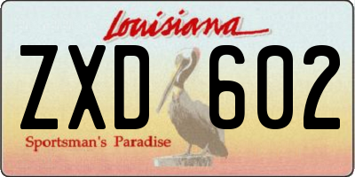 LA license plate ZXD602