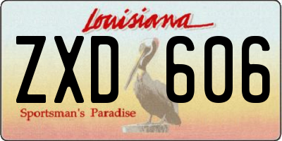 LA license plate ZXD606