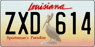 LA license plate ZXD614