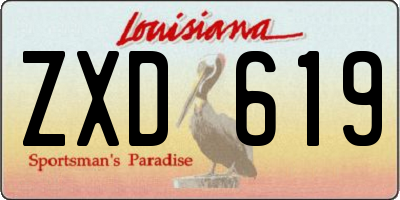 LA license plate ZXD619