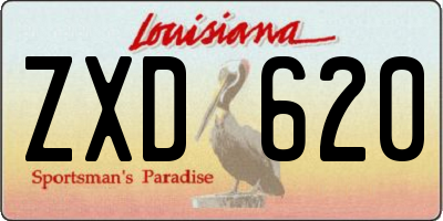 LA license plate ZXD620