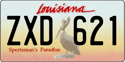 LA license plate ZXD621