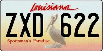 LA license plate ZXD622