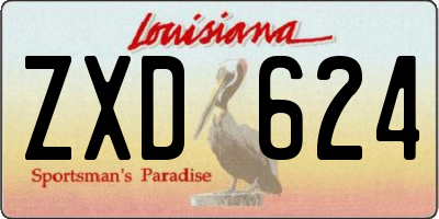 LA license plate ZXD624