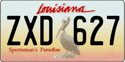 LA license plate ZXD627