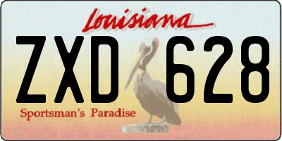 LA license plate ZXD628