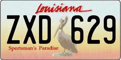 LA license plate ZXD629