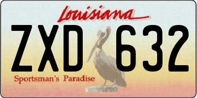 LA license plate ZXD632