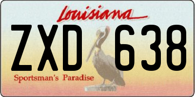 LA license plate ZXD638