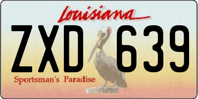 LA license plate ZXD639