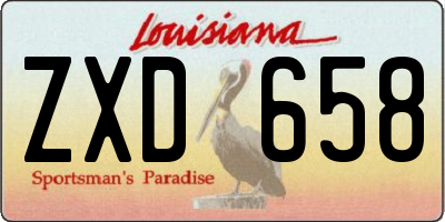 LA license plate ZXD658